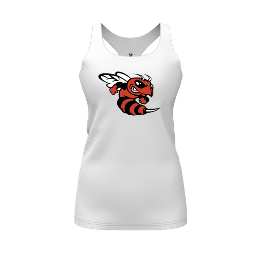 [CUS-DFW-RCBK-PER-WHT-FYS-LOGO1] Racerback Tank Top (Female Youth S, White, Logo 1)