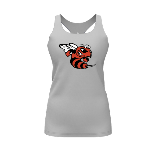 [FT0TRBGY-FYS-LOGO1] Decker Racerback Tank Top (Female Youth S, Gray, Logo 1)