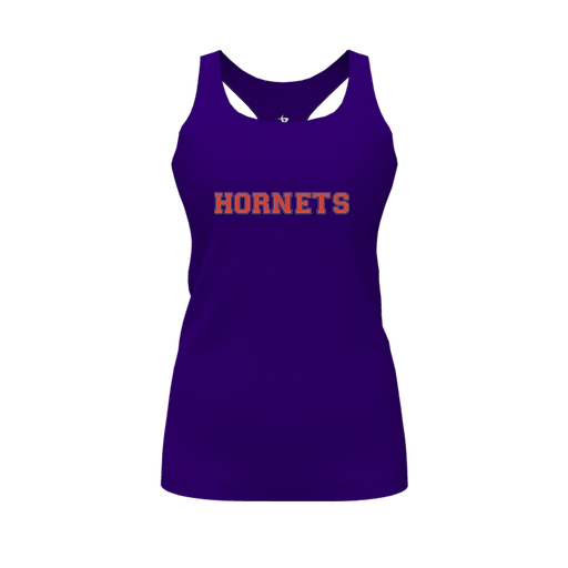 [FT0TRBPP-FYS-LOGO2] Decker Racerback Tank Top (Female Youth S, Purple, Logo 2)