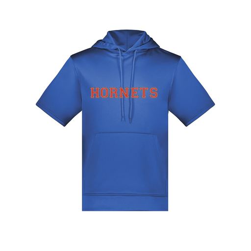 [6871.060.S-LOGO2] Men's Dri Fit Short Sleeve Hoodie (Adult S, Royal, Logo 2)