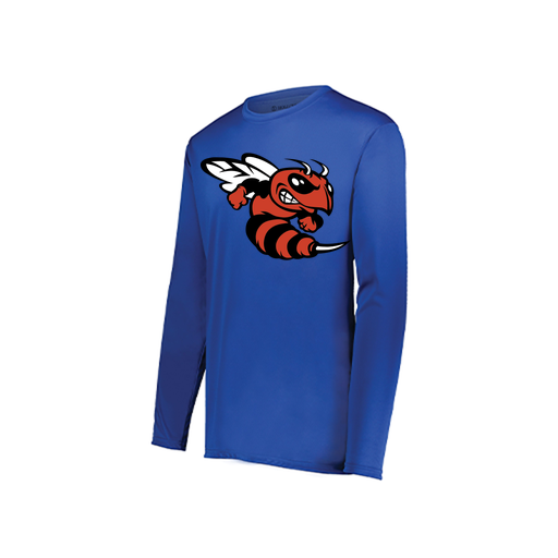 [222822.060.XS-LOGO1] Men's LS Smooth Sport Shirt (Adult XS, Royal, Logo 1)