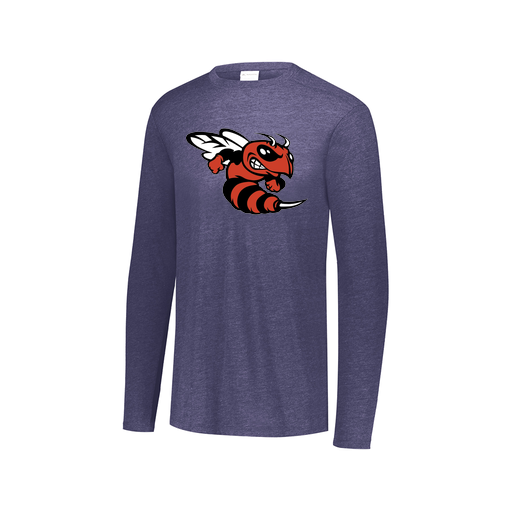 [FTLCUBNV-AXS-LOGO1] Decker Men's Tri-Blend T-Shirt - Long Sleeve (Adult XS, Navy, Logo 1)