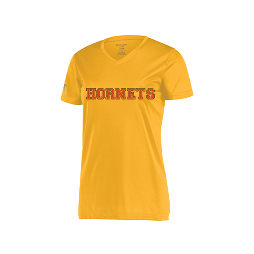 [222820.023.S-LOGO2] Ladies Movement Dri Fit Shirt (Female Adult S, Athletic Gold, Logo 2)