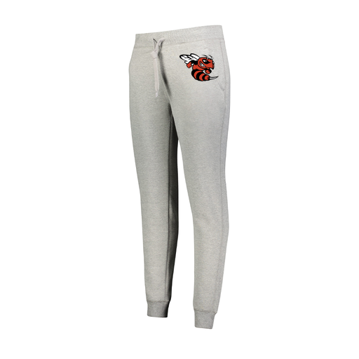 [229748.017.XS-LOGO1] Ladies 60/40 Fleece Jogger (Female Adult XS, Silver, Logo 1)